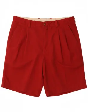 skateboarding gear LACOSTE Mens Pegged Chino Shorts W40 XL Red Cotton