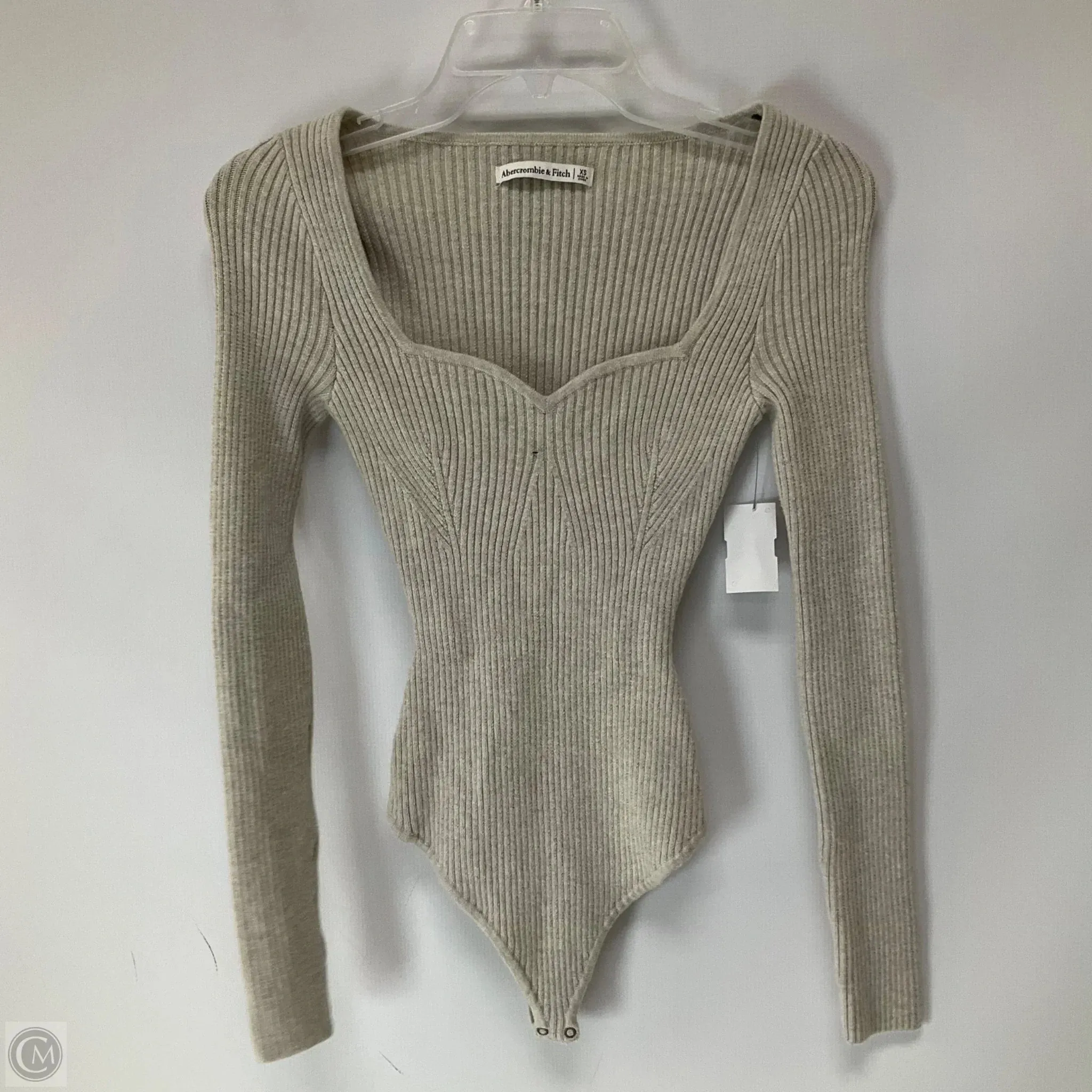 Bodysuit By Abercrombie And Fitch In Beige, Size: Xs wool bodysuit black bodysuit