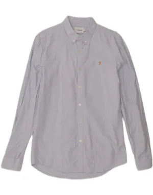 Fitted Silhouette FARAH Mens Shirt Medium Blue Cotton