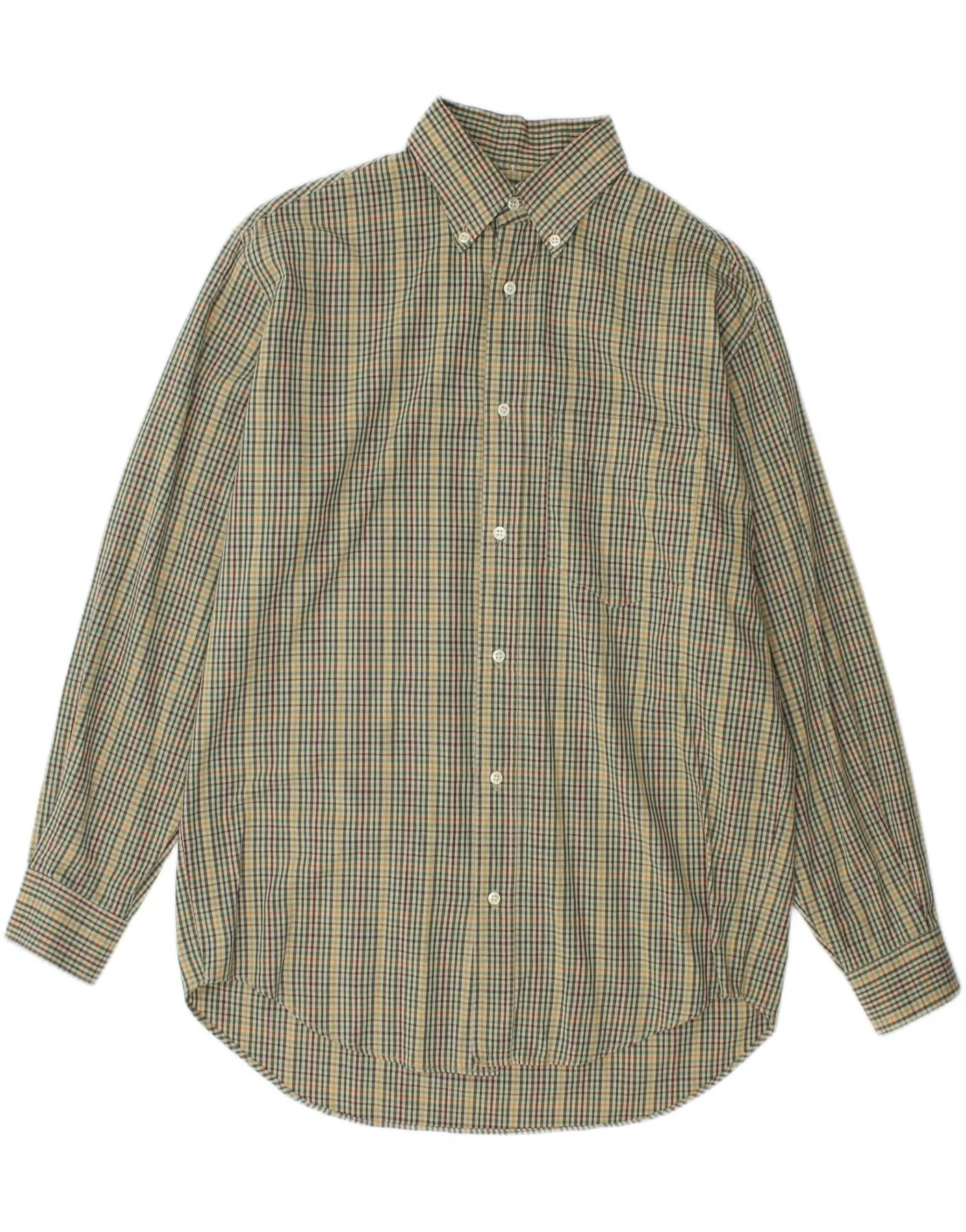 Comfort-First BENETTON Mens Shirt Small Multicoloured Check Cotton