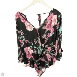 loose fit bodysuit office bodysuit Bodysuit By White Birch In Black, Size: 3x