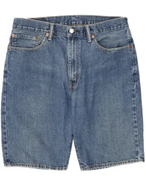 Beach Vibes Travel Friendly LEVI'S Mens 505 Denim Shorts W36 Large Blue Cotton