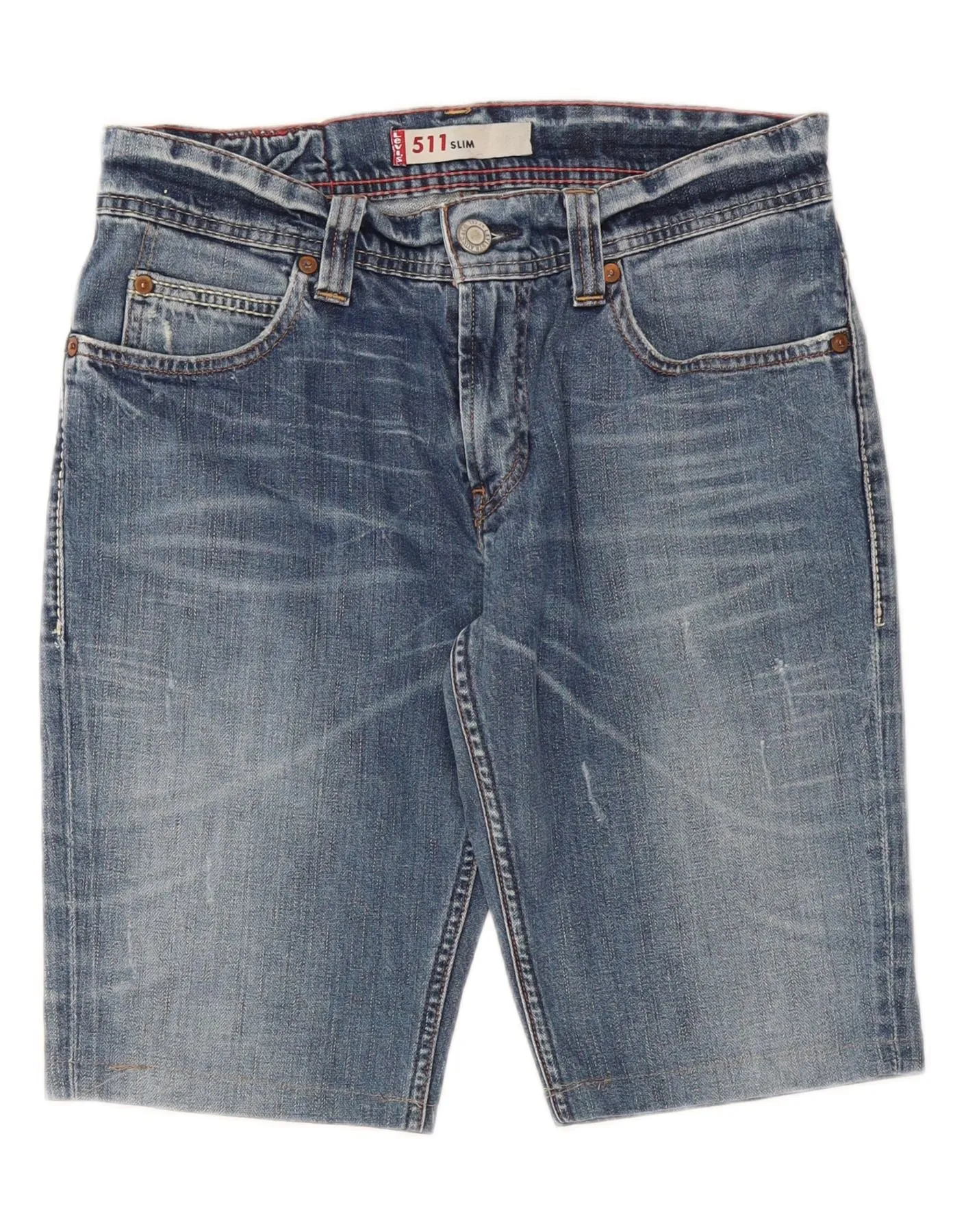 LEVI'S Mens 511 Slim Fit Denim Shorts W32 Medium Blue Cotton sunglasses Quick Comfort Fit