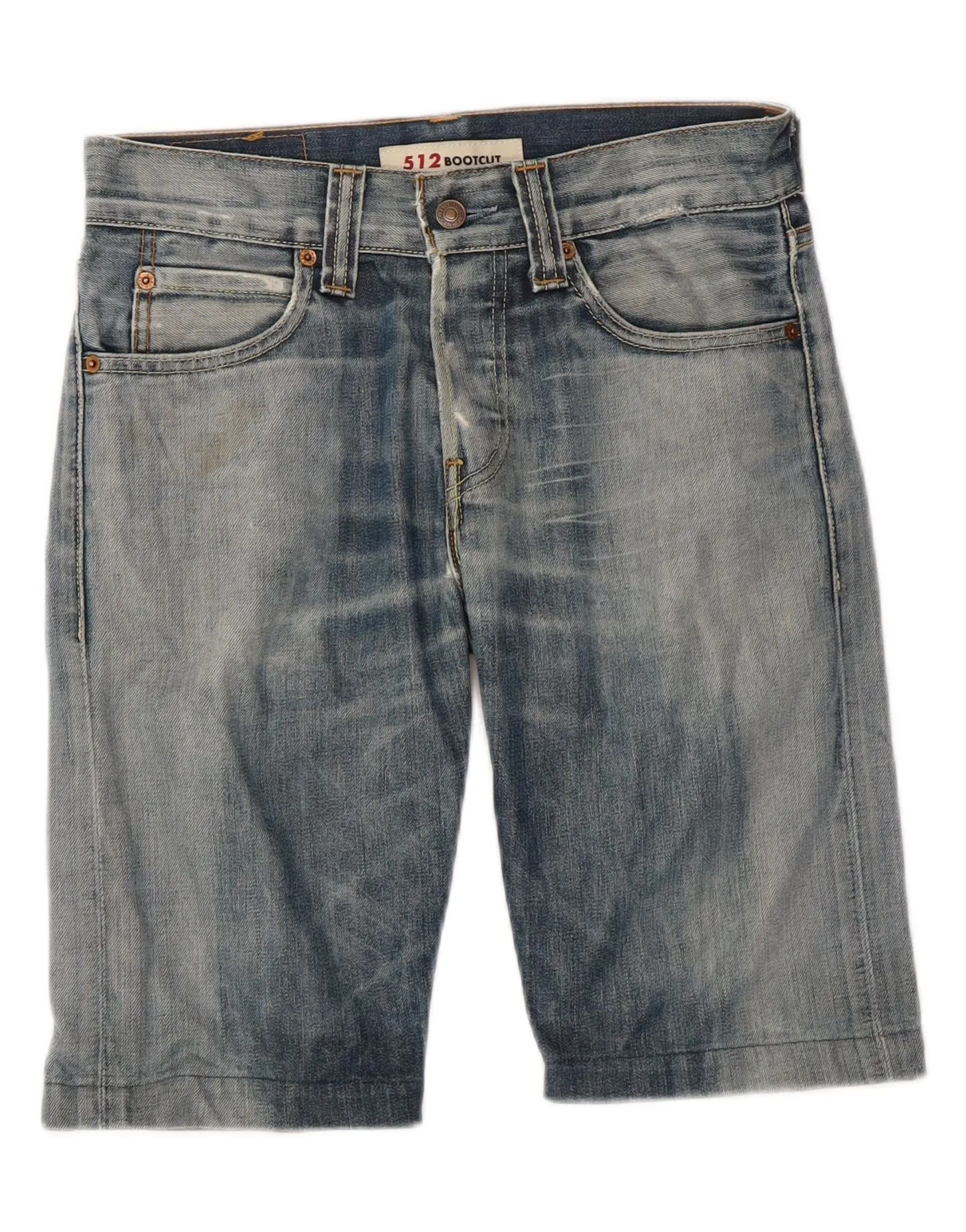 Trendy Fit LEVI'S Mens 512 Denim Shorts W30 Medium  Blue Cotton