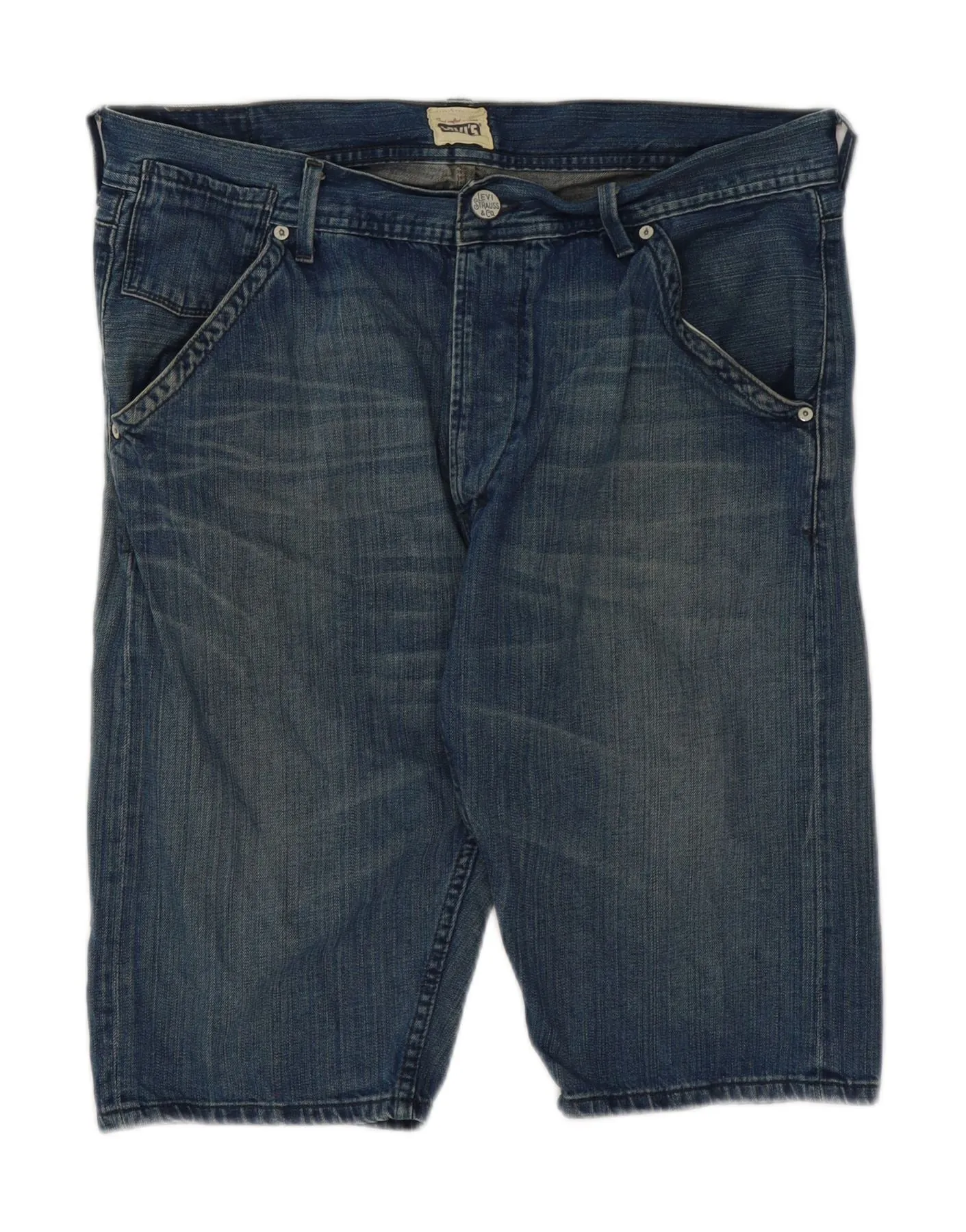 Fit Freedom Sporty Fit Design LEVI'S Mens Denim Shorts W36 Large Blue