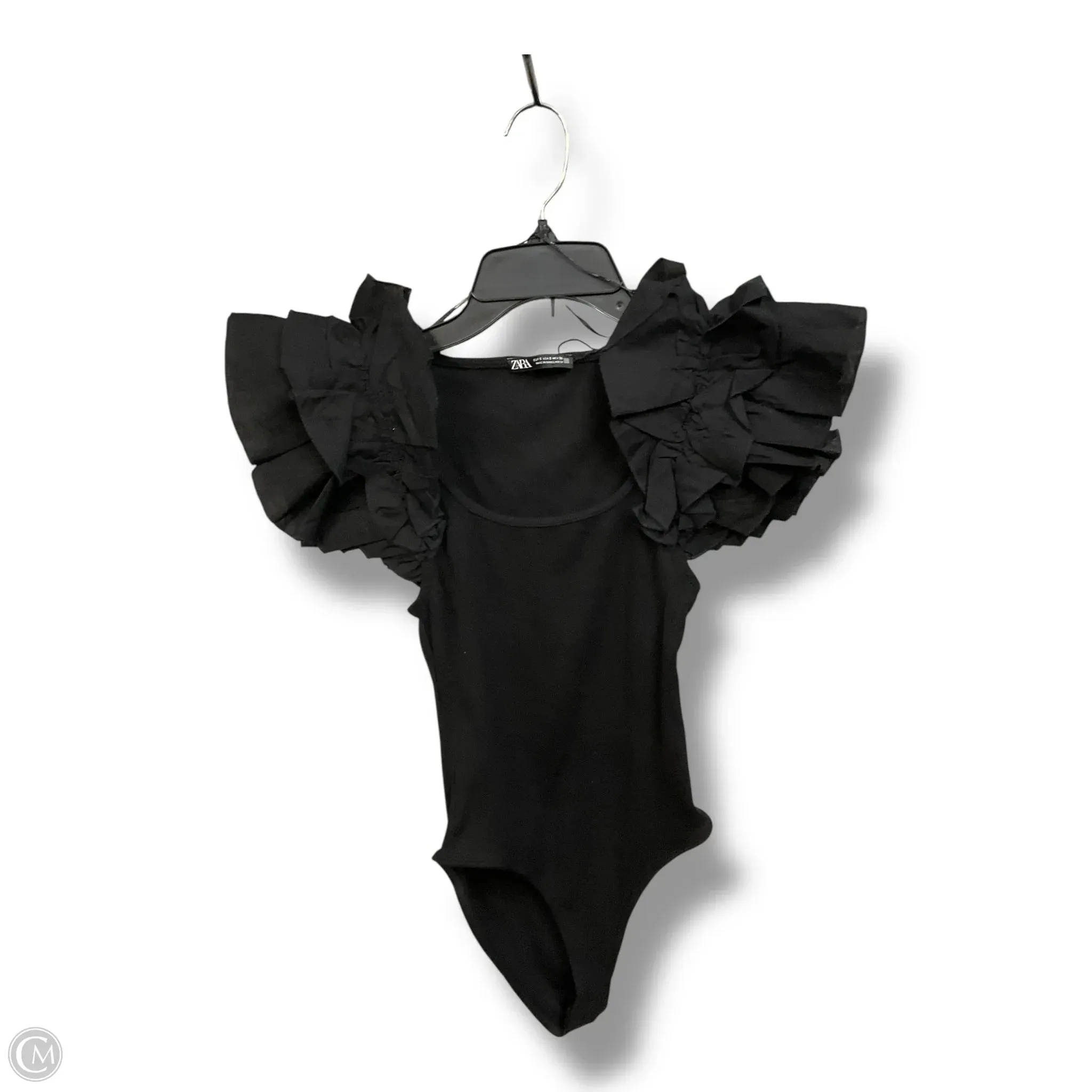Bodysuit By Zara In Black, Size: S lace bodysuit tank bodysuit