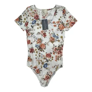 fashion women bodysuit sexy night bodysuit Bodysuit By AMPERSAND AVENUE In Floral Print, Size:S