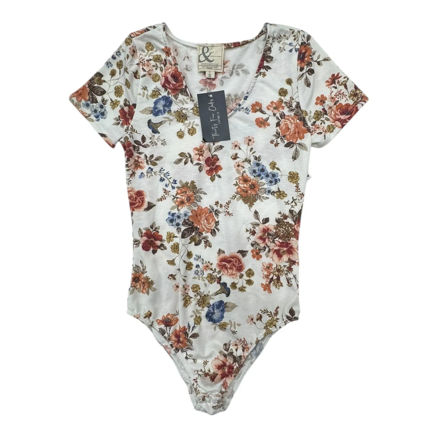 fashion women bodysuit sexy night bodysuit Bodysuit By AMPERSAND AVENUE In Floral Print, Size:S