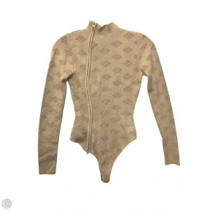 Bodysuit By Hera Collection In Tan, Size: S floral bodysuit
