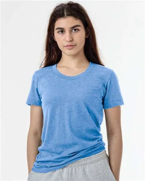Los Angeles Apparel FF3001 USA-Made Women's 50/50 T-Shirt Comfort and style Relaxed Comfort Look
