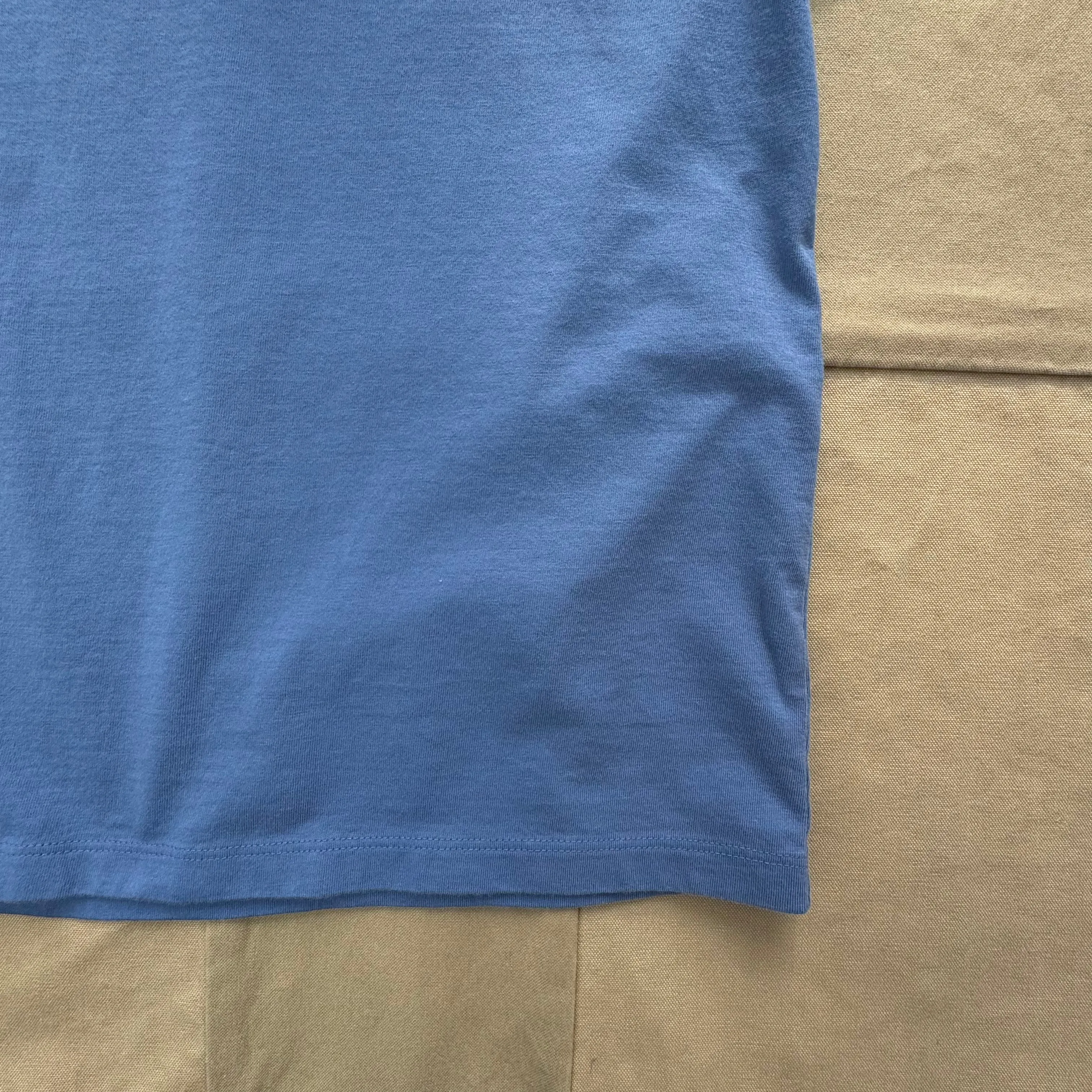 Short Sleeve Banner T-shirt, Washed Blue Soft Finish