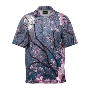 Trendy Style Moonlight Blossom Oversized Polo Shirt