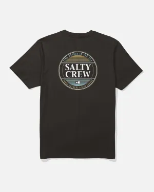 Subtle Embroidery UV Protection Fabric Simple Fade Tee - Black