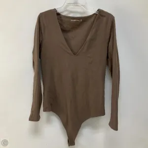 maternity bodysuit celebrity style bodysuit Bodysuit By Abercrombie And Fitch In Brown, Size: Xl