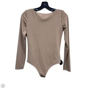 Bodysuit By Express In Tan, Size: S teen bodysuit animal print bodysuit