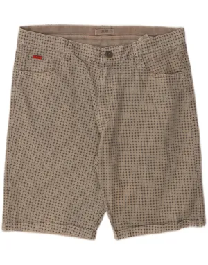 Active Life Active Performance LIU JO Mens Casual Shorts IT 50 Large W38  Beige Geometric Cotton