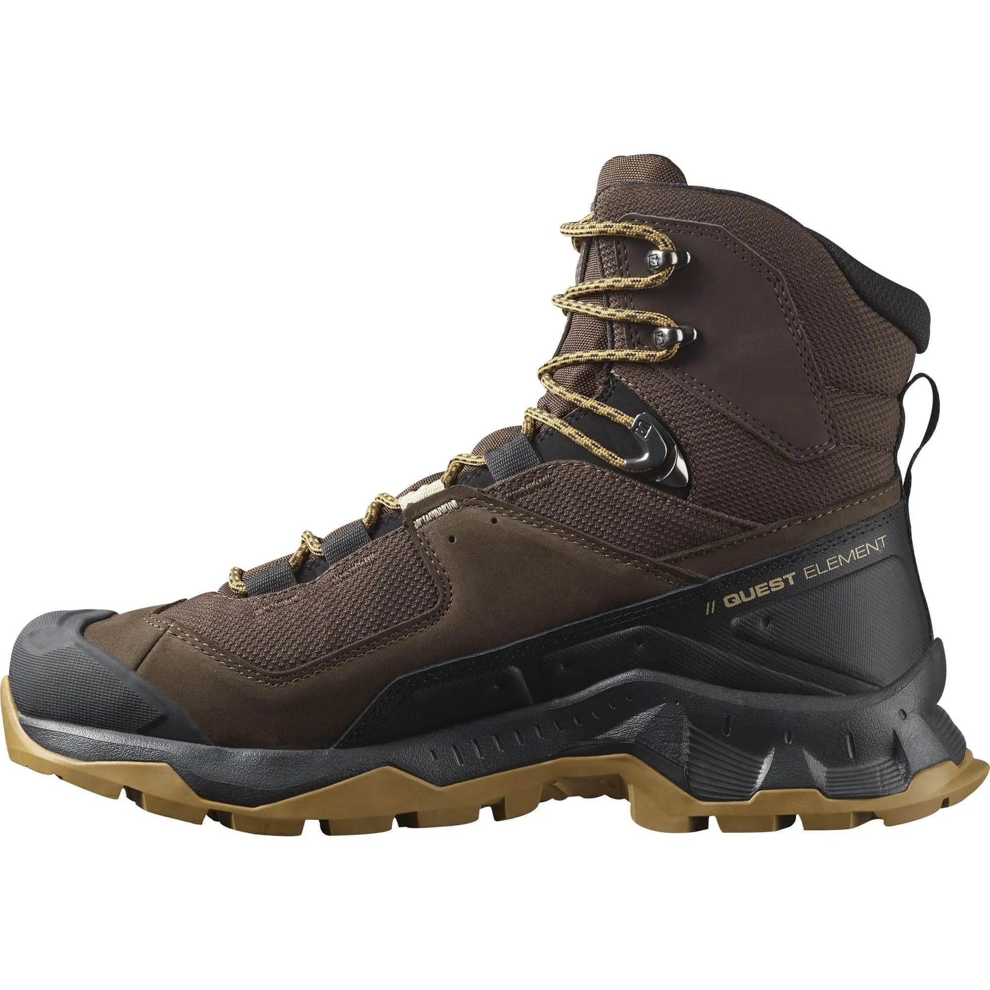 Downhill Trek Easy Fit Boots Salomon Quest Element GORE-TEX Mens Walking Boots - Brown