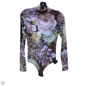 young women bodysuit street style bodysuit Bodysuit By Express In Floral Print, Size: S