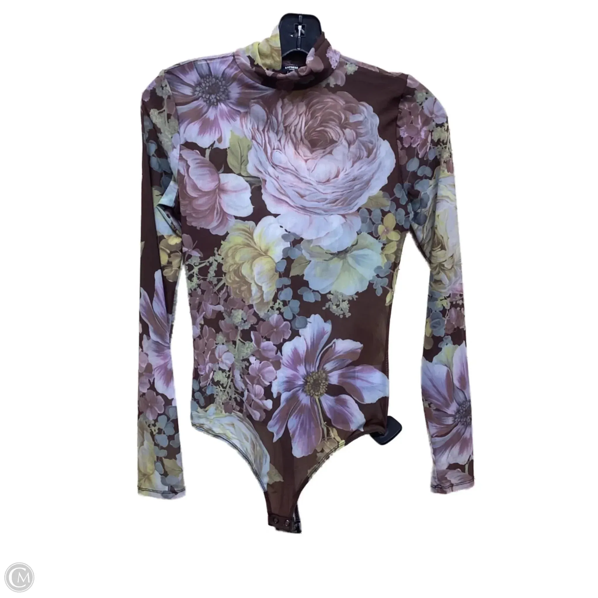 young women bodysuit street style bodysuit Bodysuit By Express In Floral Print, Size: S