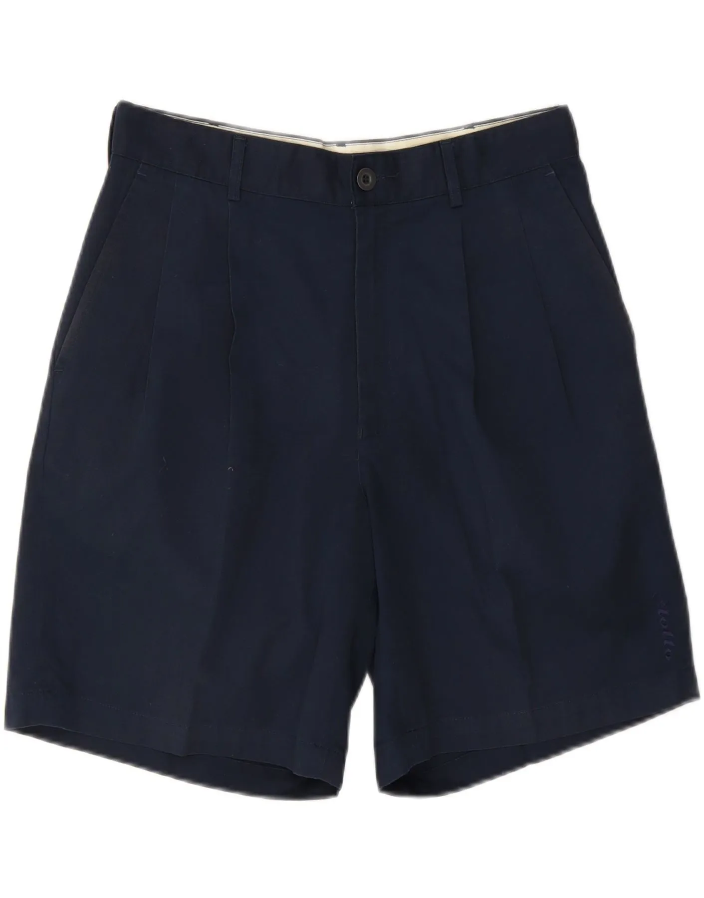 LOTTO Mens Pegged Chino Shorts UK 38/40 Medium W30  Navy Blue Polyester embroidery work