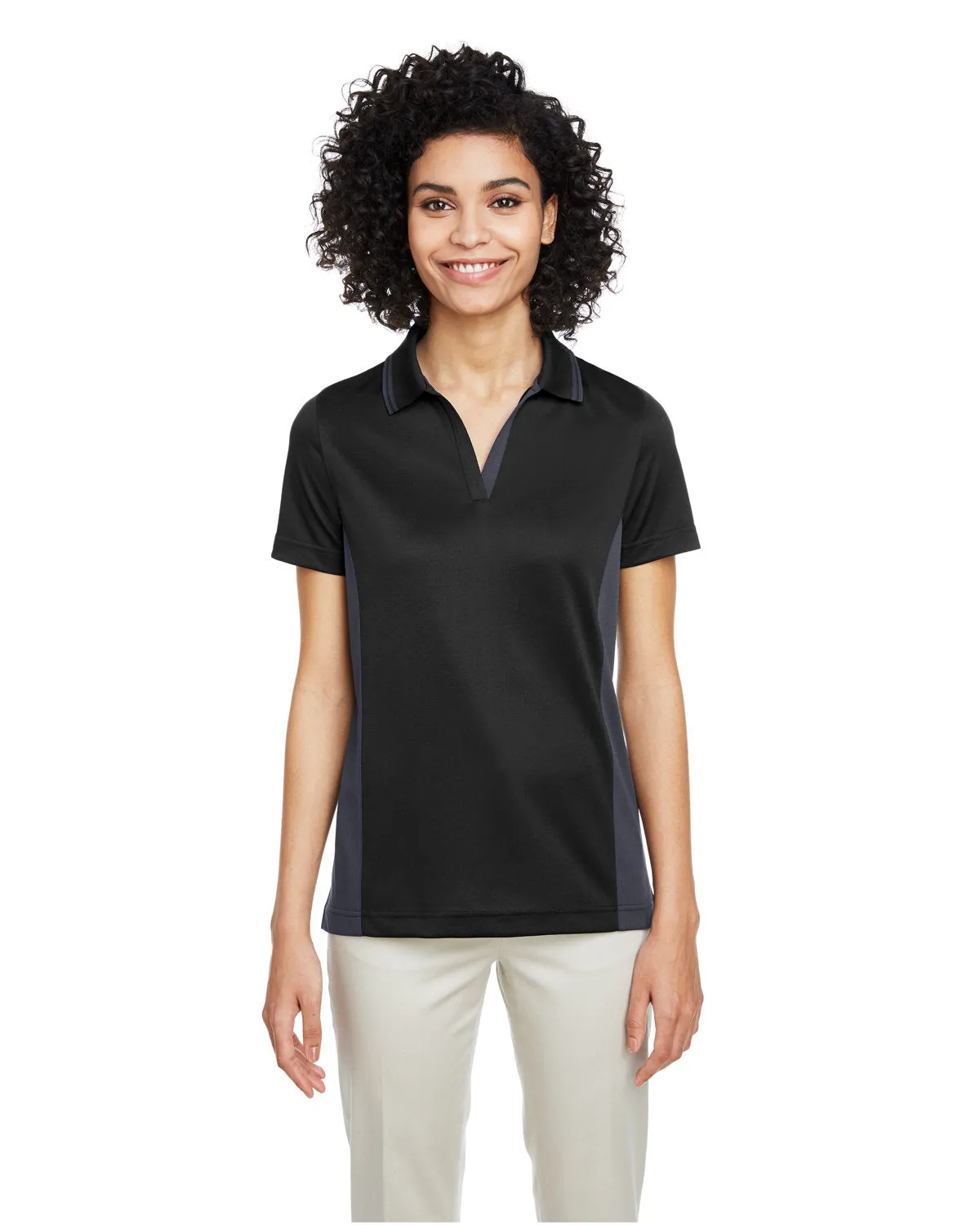 Casual Elegance Timeless Wearable Harriton M386W Ladies' Flash Snag Protection Plus IL Colorblock Polo