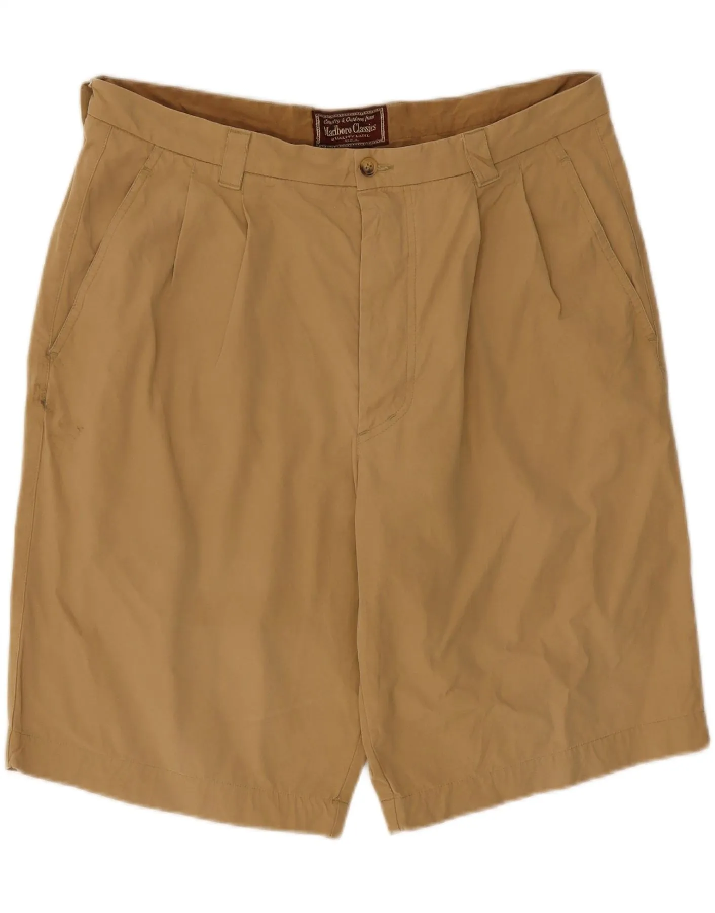 Dynamic Performance MARLBORO CLASSICS Mens Pegged Chino Shorts EU 56 3XL W36  Beige Cotton
