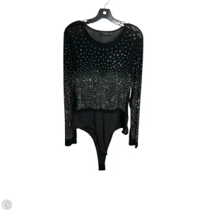 Bodysuit By Clothes Mentor In Black, Size: 2x stretch fabric bodysuit