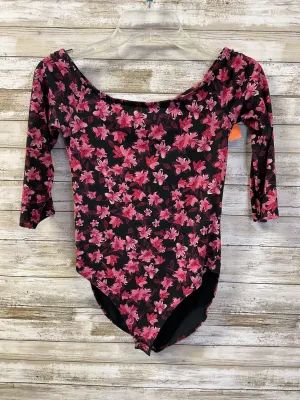 short sleeve bodysuit metallic bodysuit Bodysuit By Express In Black & Pink, Size:Sp
