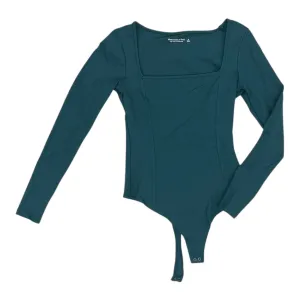 Bodysuit By Abercrombie And Fitch In Green, Size:S office chic bodysuit
