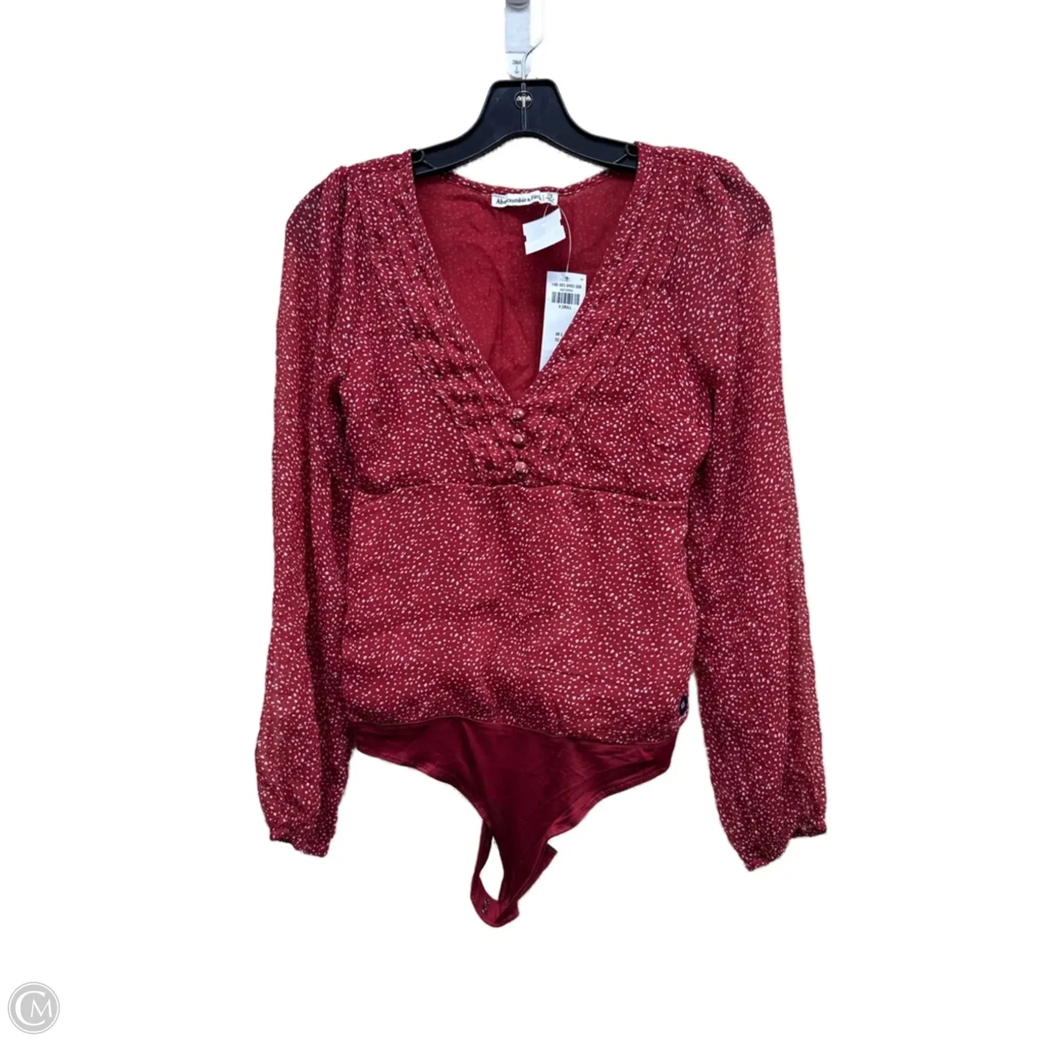 Bodysuit By Abercrombie And Fitch In Polkadot Pattern, Size: Xs jumpsuit bodysuit
