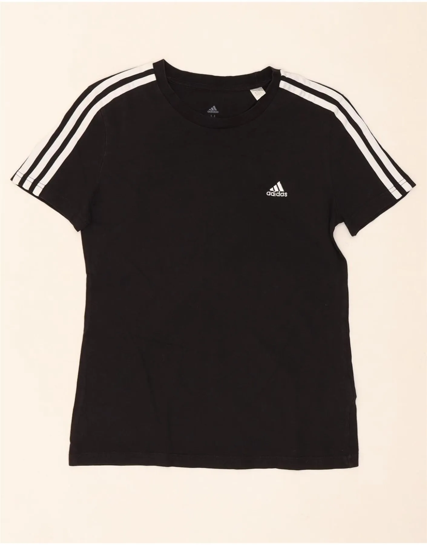 Comfy Touch ADIDAS Womens T-Shirt BEST SELL UK 12/14 Medium Black Cotton