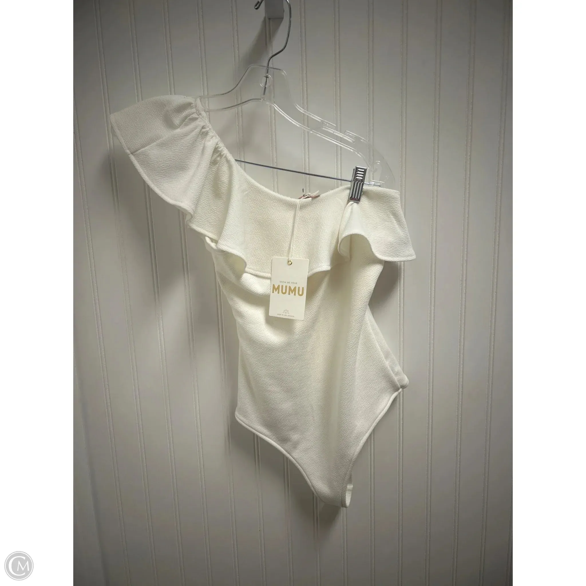 navy bodysuit elegant bodysuit Bodysuit By Show Me Your Mumu In White, Size: S