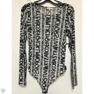 street style bodysuit low back bodysuit Bodysuit By Iris In Black & White, Size: L
