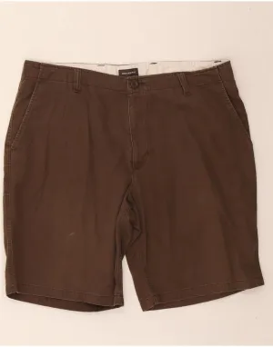 Smooth Flatlock Seams SoftInnerLining DOCKERS Mens Chino Shorts W38 XL Brown Cotton