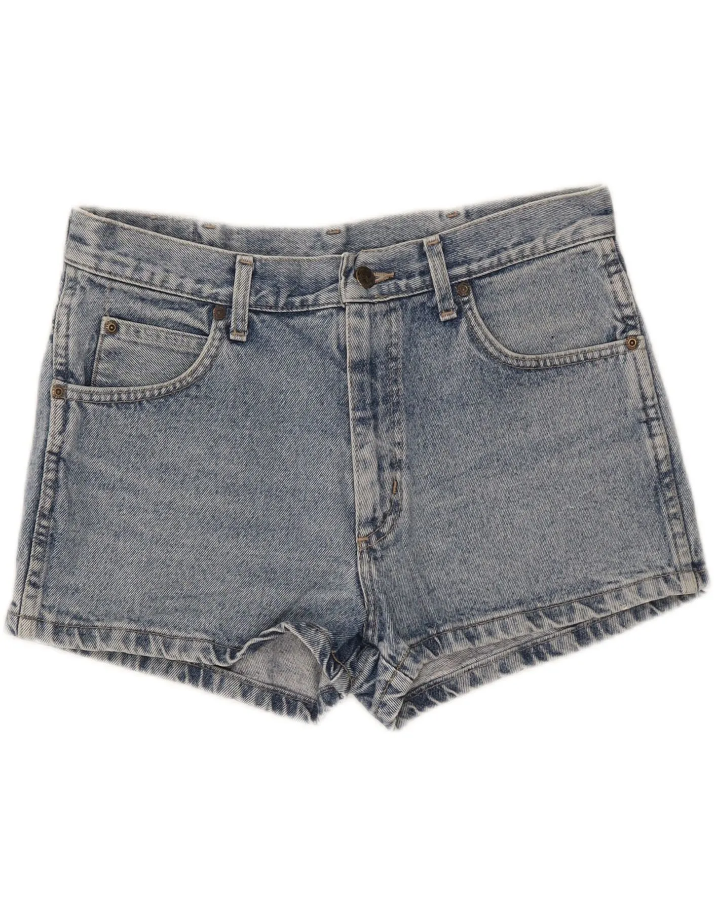 Fall Fashion WRANGLER Womens Denim Shorts W33 Large  Blue Cotton