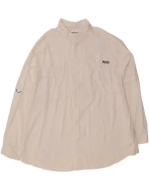 Static Dissipating Fiber Travel Friendly COLUMBIA Mens Shirt 3XL White Polyester