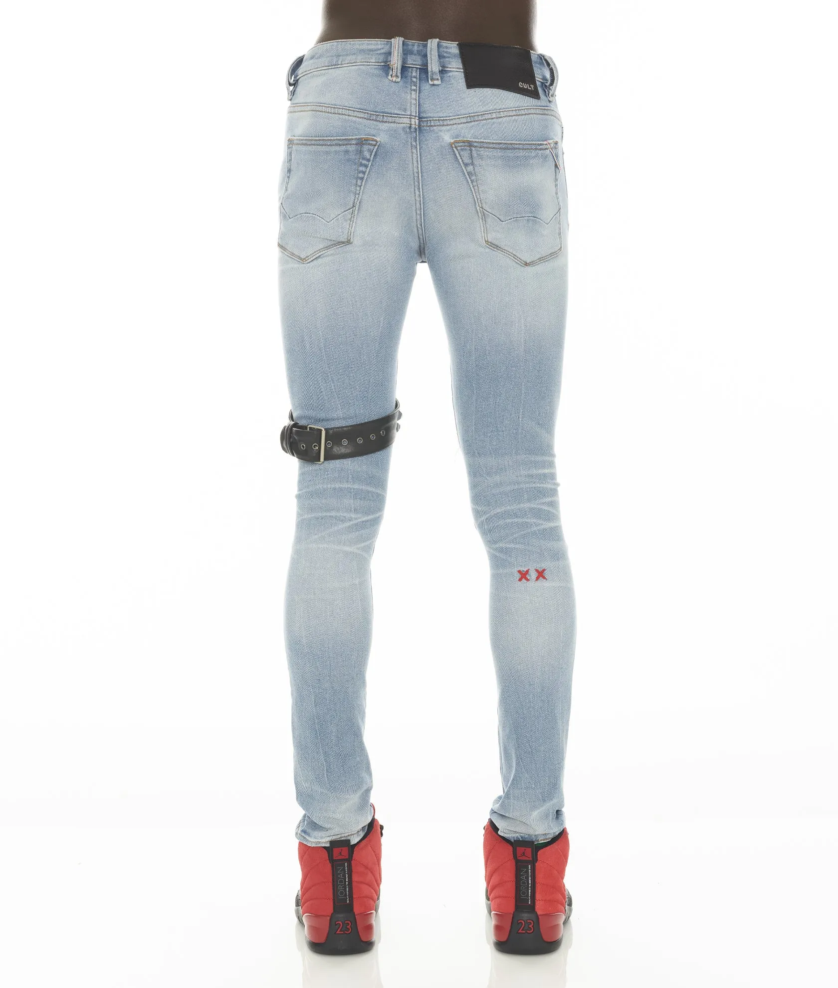 PUNK SUPER SKINNY 220 STUD MOTLEY CRUE IN CRUE Classic Wear Street Fashion Holiday Vibes High Quality
