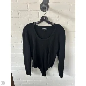 Bodysuit By Express In Black, Size: Xl romper style bodysuit