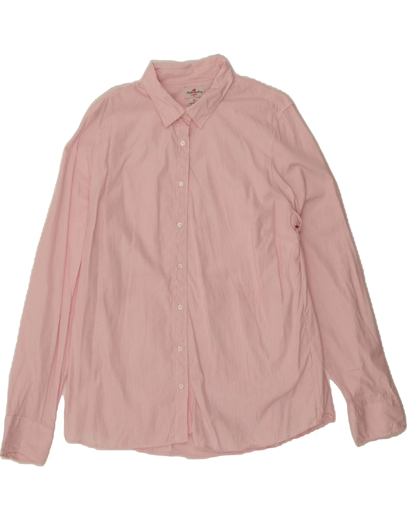 Lightweight Material J. CREW Womens Shirt UK 18 XL Pink Pinstripe Cotton