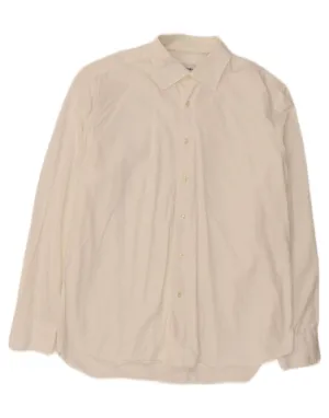 Stretch Fit Technology PIERRE CARDIN Mens Shirt Size 17 43 XL White Cotton