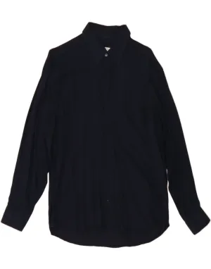 High-Quality Craftsmanship VINTAGE Womens Shirt Large Navy Blue Viscose