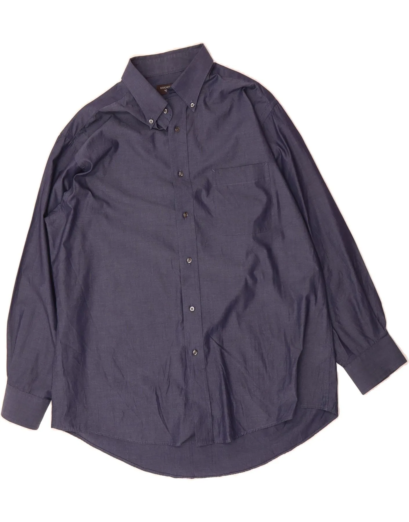 Lace Accent Lightweight Construction DOCKERS Mens Shirt Size 16 1/2 Large Navy Blue