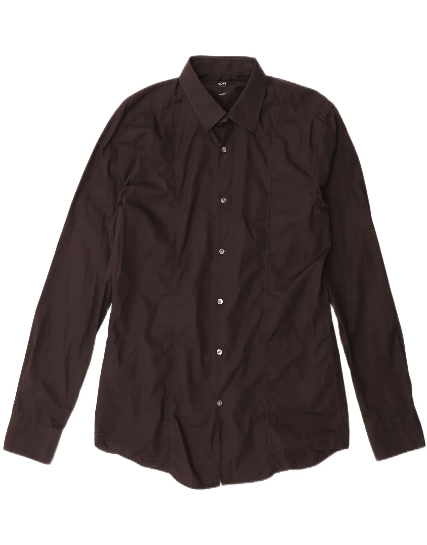 HUGO BOSS Mens Slim Fit Shirt Size 40 15 3/4 Medium Black Cotton bohemian flair