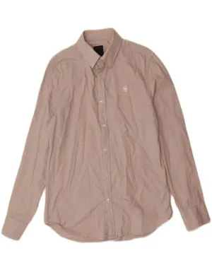 Tagless Design Relaxed Style G-STAR Mens Shirt Large Pink Pinstripe Cotton