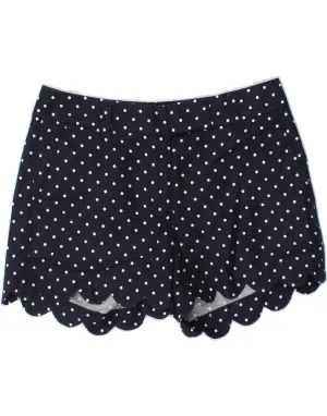 J. CREW Womens Chino Shorts US 0 XS W28  Navy Blue Spotted Linen Plus size option Coffee Run