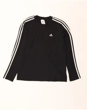 Breathable Style Summer Essential ADIDAS Womens BEST SELL Long Sleeve UK 12/14 Medium Black Cotton