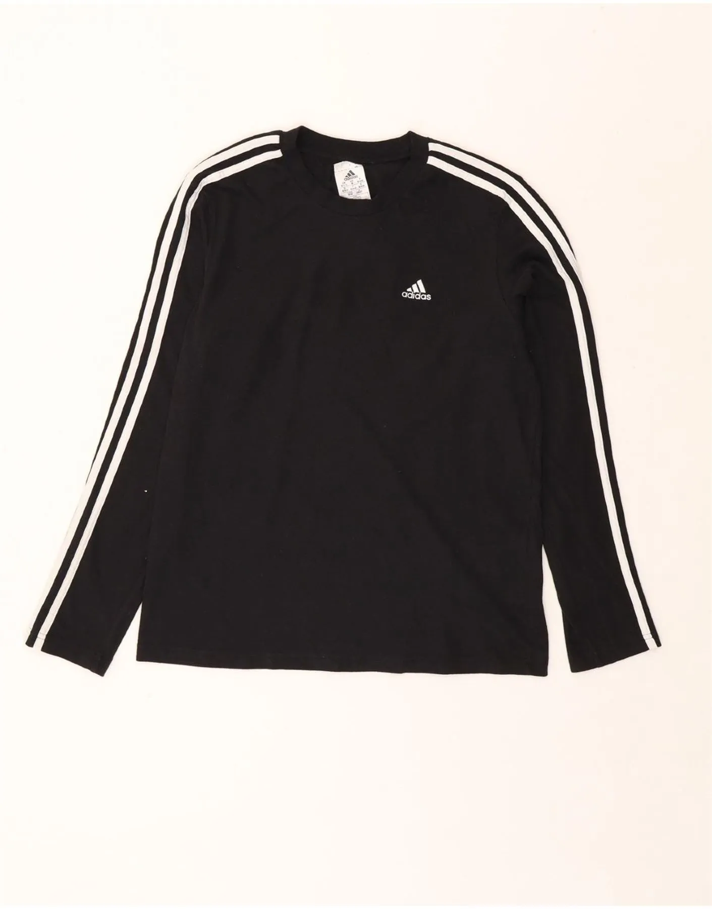 Breathable Style Summer Essential ADIDAS Womens BEST SELL Long Sleeve UK 12/14 Medium Black Cotton