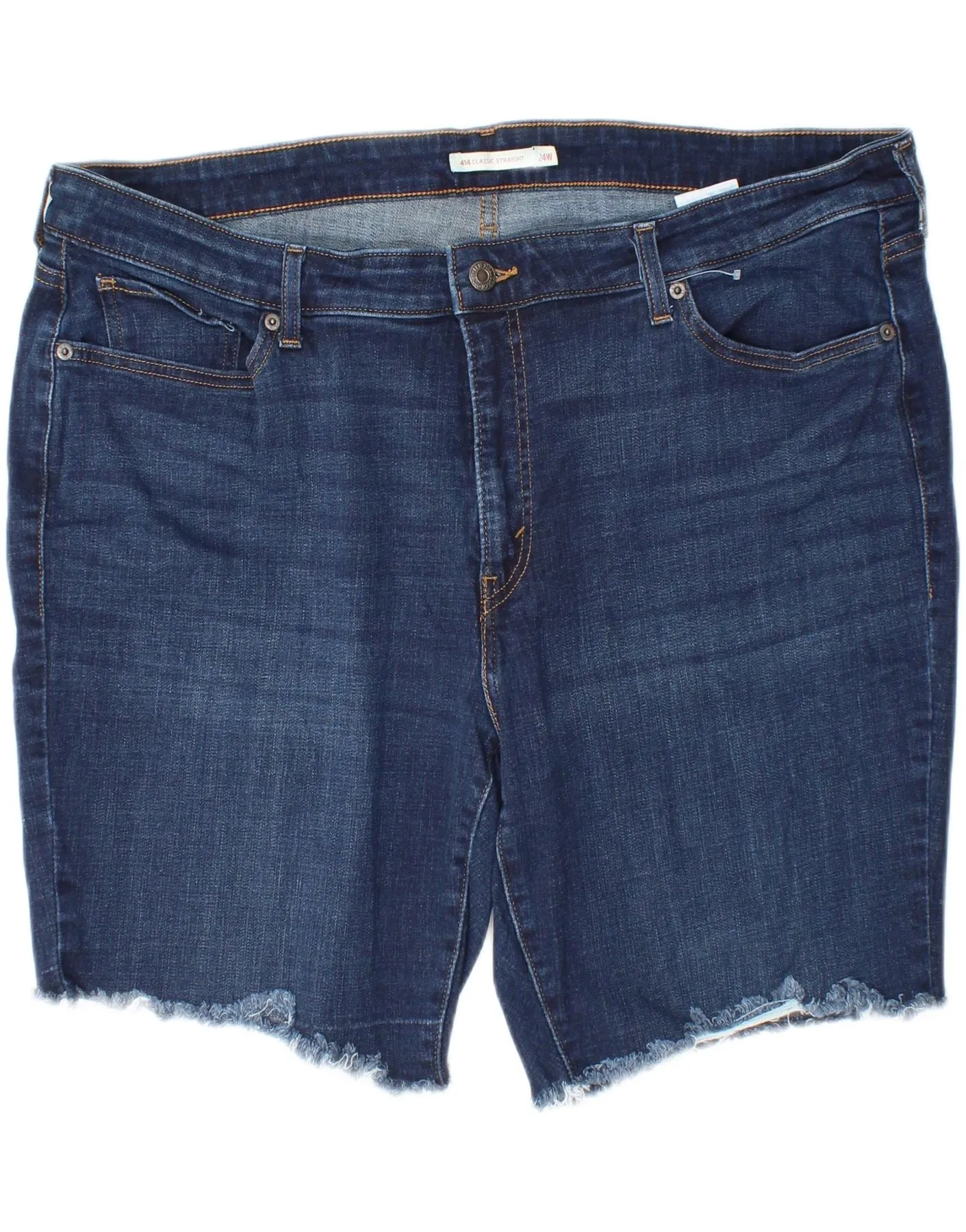Subtle patterns Mix-And-Match LEVI'S Womens Plus Size Classic Fit Denim Shorts US 24 2XL W46 Blue Cotton