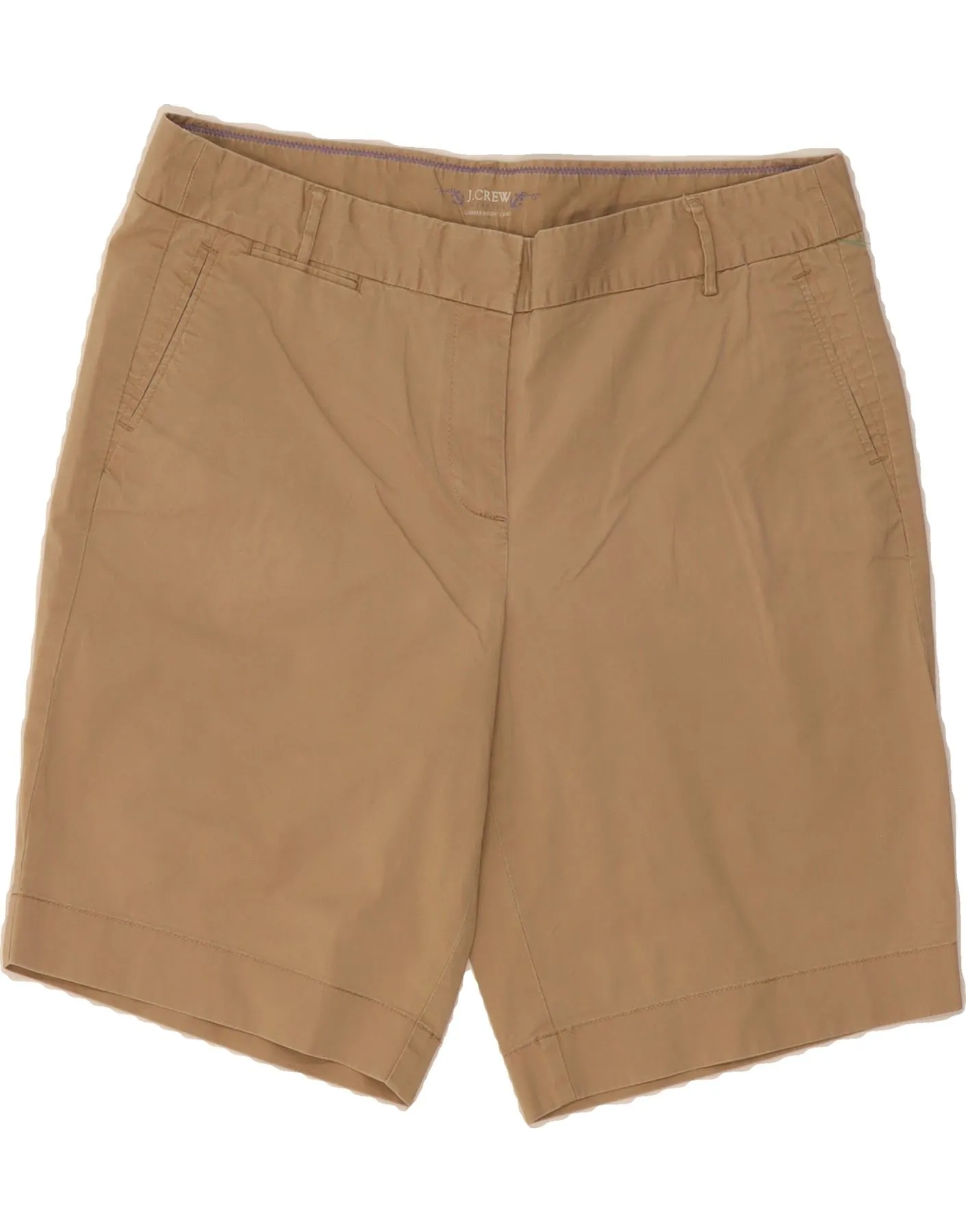 Party Ready J. CREW Womens Chino Shorts US 10 Large W34  Beige Cotton