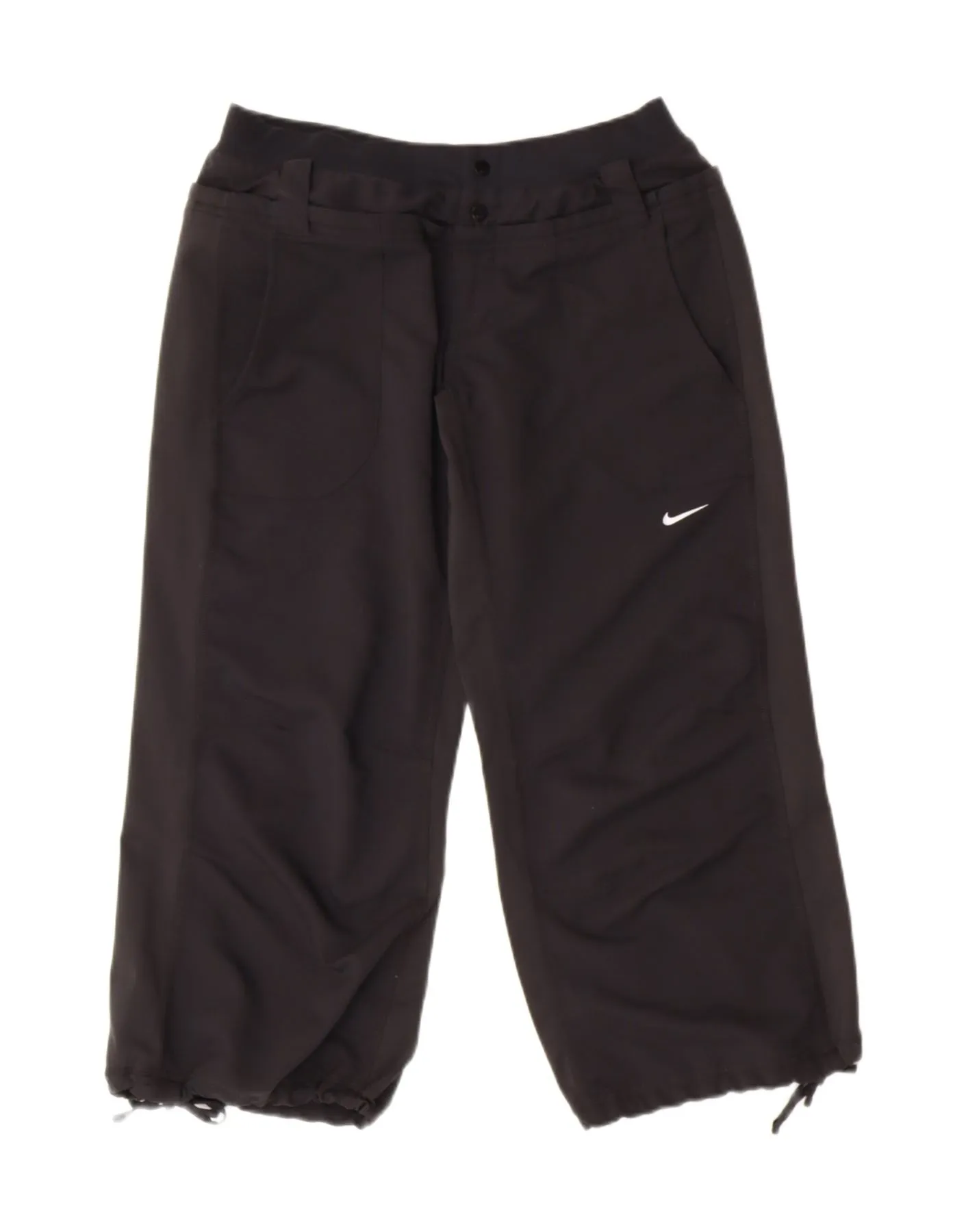 NIKE Womens Dri Fit Low Waist Bermuda Shorts Medium W28 L24 Black Casual Hangout